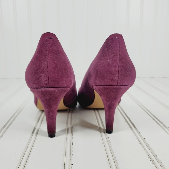 Kelly & Katie Venus Purple Leather Suede Pointy Toe Heels B502 - Picture 6 of 12